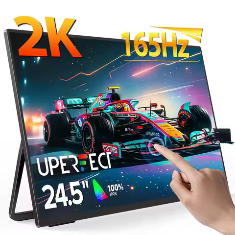 UPERFECT 24.5" 2K Touchscreen Portable Monitor 165Hz Gaming Display FreeSync HDR IPS Screen Built-in