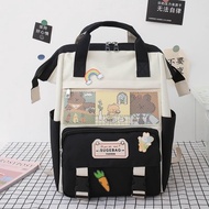 【现货正品】Schoolbag for female students Korean large capacity schoolbag for female backpack double water