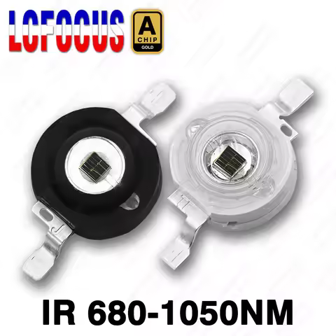 3W 5W 10W Infrared 680nm 740nm 800nm 850nm 880nm 900nm 940nm 980nm 1000nm IR LED Chip For CCTV Camer