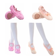 Ballet Shoes For Toddler Girls Ballet Slippers Soft Cowhide Sole Dance Shoes Bowknot Lace Trim Flats Shoes