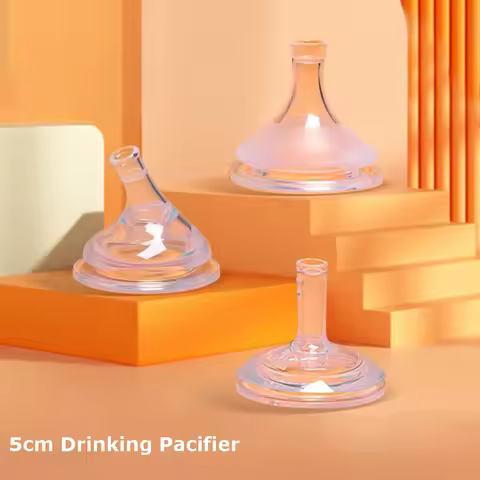 Liquid Silicone Nipples Pacifier Baby Bottle Replacement Head Drinking Head Straw Can Put Gravity Ba