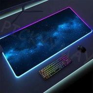 Universe RGB Gaming Mousepad Space Mouse Mats LED Large Gamer Mousepads XXL Keyboard Pads Luminous Desk Mat Mouse Pad
