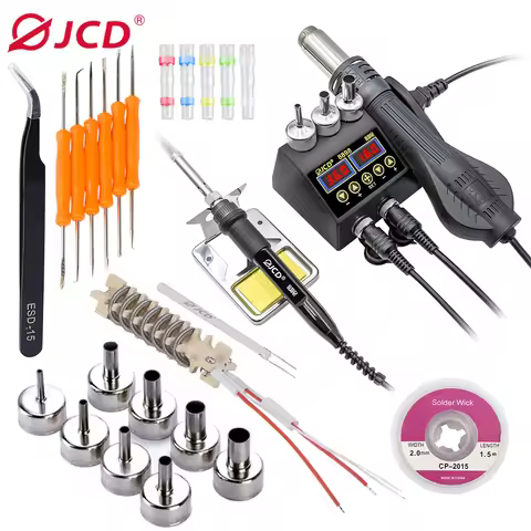 JCD 2 in 1 750W Soldering Station LCD Digital display Rework Welding Station for cell-phone BGA SMD 