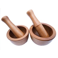 Wooden Stone Mortar & Pestle / Lesung Batu Kayu