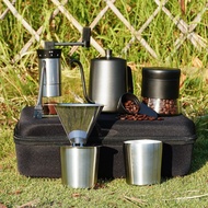 Hand Brew Coffee Appliance Gift Box Set Outdoor Hand Brew Pot European Stainless Steel Coffee Set Gi