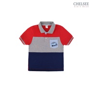 Chelsee เสื้อโปโล เด็กผู้ชาย แขนสั้น 3 สี ไม่มีลาย อายุ 1.5-10 ปี ผ้า 100%Cotton เสื้อผ้าเด็กโต รุ่น
