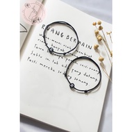 ROUND INITIAL BRACELET LETTER BRACELET/ ROPE BRACELET/ BLACK INITIAL BRACELET/ WHITE INITIAL BRACELE