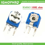 20pcs RM063 100k ohm blue and white can be adjusted resistance potentiometer 104 resistor potentiome