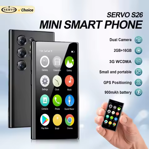 SERVO S26 3G Mini Smartphone Android9.0 OS 2GB+16GB Play Store WhatsAPP WiFi Face Unlock 3.0" Dual S