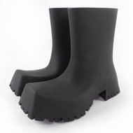 狀況極佳☆ BALENCIAGA 679326 TROOPER 橡膠短靴，黑色，尺寸 24cm，義大利製造，女款，附鞋盒。