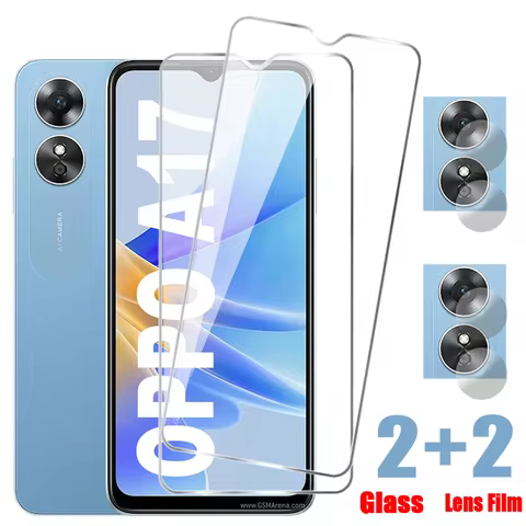 4IN1 Tempered Glass For OPPO A17K A54S A95 A53 A38 A93 A78 Camera Lens Screen Protector For OPPO A96