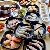 Square melamine tray for sushi and baked goods 14x14cm (MS44)