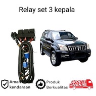 H4 LED Headlight Relay Set for Toyota Land Cruiser Prado 120 koko