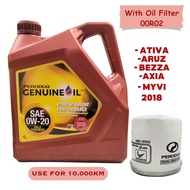 NEW ORI PERODUA FULLY 0W20 4L ALZA BEZZA ARUZ MYVI ATIVA AXIA VIVA ENGINE OIL SYNTHETIC MINYAK HITAM