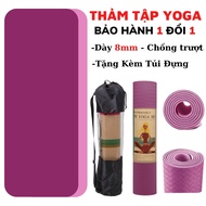 High-Grade TPE 2-layer yoga mat with carpet bag