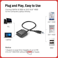 USB 3.0 to SATA Adapter Cable for 3.5 2.5 Inch HDD SSD 40cm - ZD0004