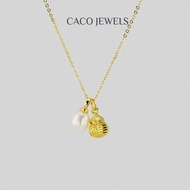 CACO High Lustre Freshwater Baroque Pearl Earrings 14K Gold Plated "Jili" (1 Piece)
