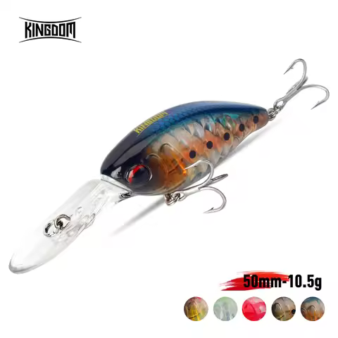 Kingdom Fishing Lure Sinking Minnow Crankbait 50mm 10.5g Atificial Hard Fishing Wobbler Saltwater Fr