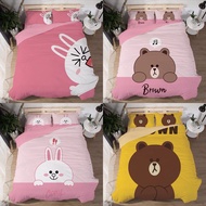 line friends brown 熊大 床單套裝 床上用品 床笠 枕頭袋 被套 兔兔 cony sally choco kakao friends ryan apeach 公仔 禮物 送禮 家居 