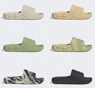 Adidas Originals Adilette 22 拖鞋 slides black 黑色 beige sand 米色 沙色 green grey 綠色 灰色