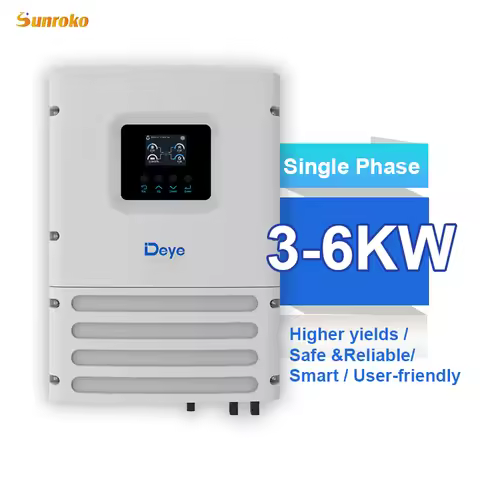 Deye Off Grid Hybrid Solar Inverter 3Kw 5Kw 6Kw Single Phase Solar Power Inverter With Mppt