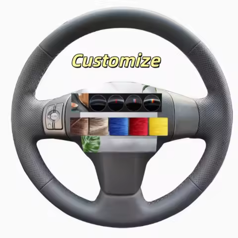 Customization Car Steering Wheel Cover Leather For Toyota Yaris Vios RAV4 2006 2007 2008 2009 Scion