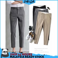 PNT32 Men Cropped Pants Business Trousers Formal Regular Fit Long Pants Casual Seluar Panjang Lelaki