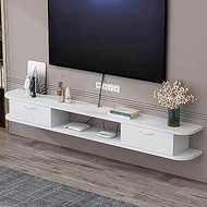 Wall Mounted Floating TV Stand Entertainment Center Storage Unit Media Console Grey 120x22x18.4cm Ca
