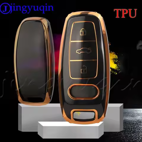 jingyuqin Soft TPU Car Remote Key Case Cover for Audi 4K A8 E-tron Q5 Q7 Q8 C8 D5 SQ8 R8 A1 A3 A4 A6