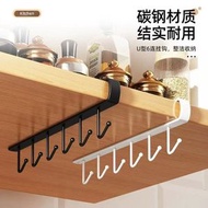 OTHER - 【租房必備】廚房掛鉤櫥櫃下懸掛排鉤免打孔櫃子收納掛架置物架｜1個顏色黑白隨機