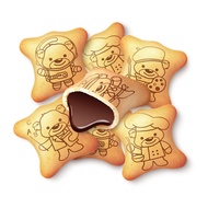 Thailand Imported Omansi VF00DS Chocolate Sandwich Biscuits Bear Shape Individually Packaged Casual 