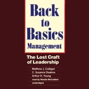 Back to Basics Management Matthew J. Culligan