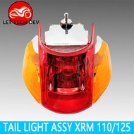 Honda XRM 110/125 Red White Yellow Tail Light Assembly with Bulb