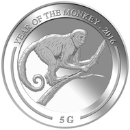 999 Pure Silver | 5g Monkey Silver Medallion