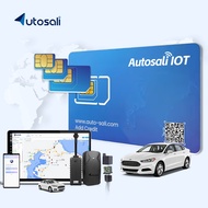 Autosali 4G LTE IoT SIM Card for GPS Tracker | M2M Data SIM | Global Roaming | 1-Year Plan | 30MB/Mo