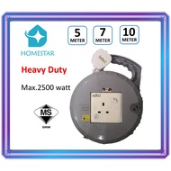 Homestar Heavy Duty Cable Reel 2500 Watt (5 meter, 7 meter, 10 meter)