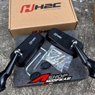 H2C Rearview Mirror H2c Black Silver Rearview Mirror