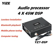 YIZE YZ7-DPS 4X45W Car Non-Destructive DSP Power Amplifier Car DSP Digital Audio Signal processor Bluetooth Phone Tuning