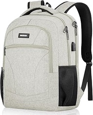BIKROD Men's School Backpack Boys 15.6 Inch Laptop Bag, beige, 15.6 Zoll
