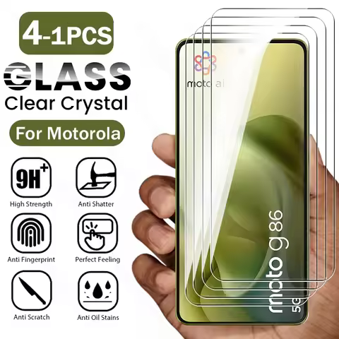 4-1Pcs 9H Clear Crystal Tempered Glass For Motorola Moto G86/G86 Power 5G G 86 86Power G86Power Armo