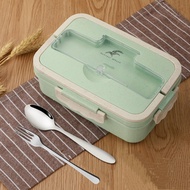 OPTIBEST Wheat Straw Lunch box Microwave Safe Bento Thermal Lunch Box Thermos lunch box Bekas makana