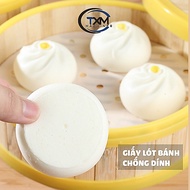 (500 sheets) Non-stick cake liners, square, round, dumpling liners, baking, 2 sides silicone, Truong