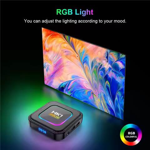 A25R-Smart TV Box Android 13 4+64G RK3528 8K HDR 10 RGB Light With Wifi6 BT 5.0 Voice Media Player T
