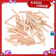 50pcs Cabinet Drawer Round Fluted Wooden Craft Dowel Pins Rods (M6*50)