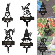 Plant Label Garden Gnomes Metal Iron Multiple Choices Outdoor Plant Labels
