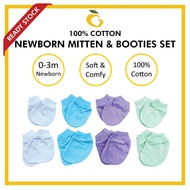 Be Comfii 168 Newborn Baby Mittens Sarung Tangan Bayi Baru Lahir Plain Cotton Mitten Ribbed Cuffs Anti-Scratch Glove