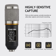 ZINGYOU Condenser Microphone Bundle, BM-800 Mic Kit with Adjustable Mic Suspension Scissor Arm