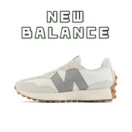 New Balance NB 327 Anti slip, wear-resistant, shock-absorbing low top running shoes for men and women in beige white