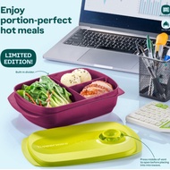 Tupperware Microwaveable divided lunch box 1L Divided 3 compartment Lunch Box bekas nasi bekal nasi