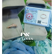 New Moissanite Ring 0.4 ct, Asscher cut Rosegold S925, Certified